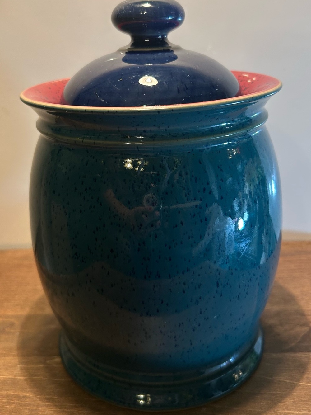Vintage Denby Harlequin Jar/Canister - 6 “
